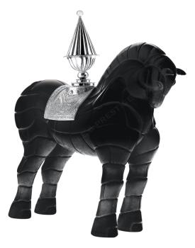 Cheval porteur de feu black - Daum